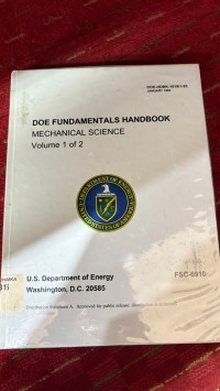 Image of Doe Fundamentals Handbook:Mechanical Science