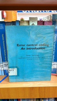 Image of Error control coding an introduction