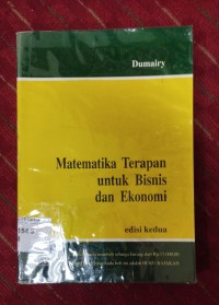 Image of Matematika Terapan Untuk Bisnis Dan Ekonomi