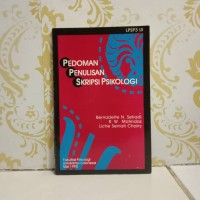 Image of Pedoman penulisan skripsi psikologi