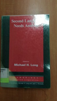 Image of Second Language Needs Analysis